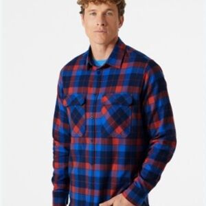 Helly Hansen | Lokka Flannel Blue and Red Checkered Shirt | 100% Cotton | Sz M